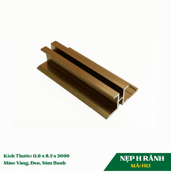 Nẹp H Rãnh H12