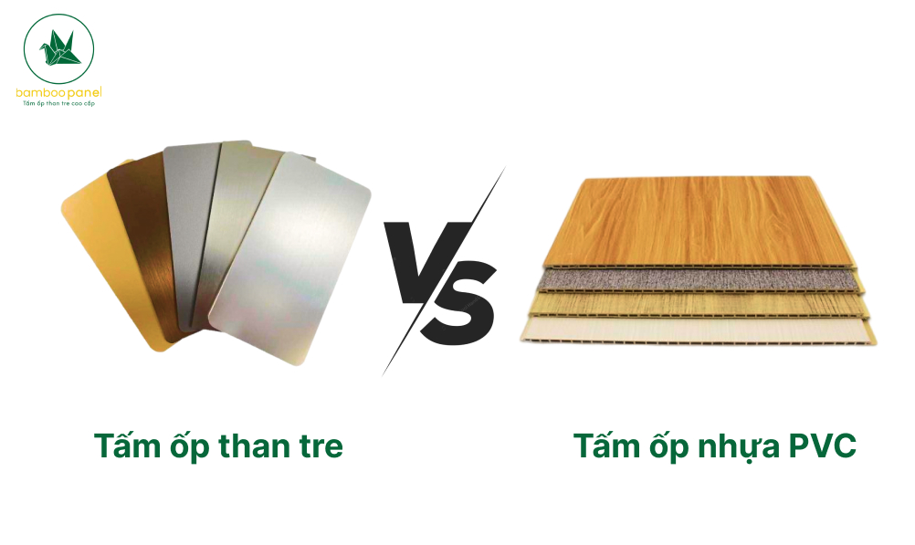 Tấm ốp than tre và tấm PVC