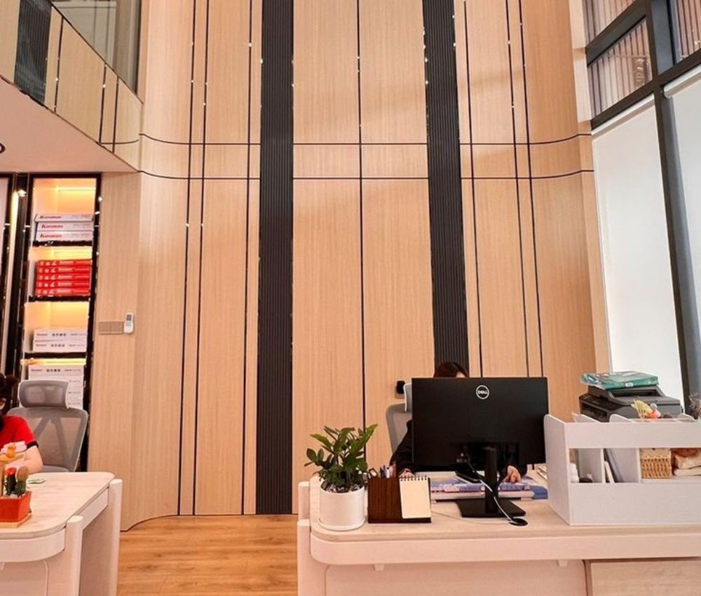 Ứng dụng tấm ốp ở khu vực lễ tân và tiền sảnh