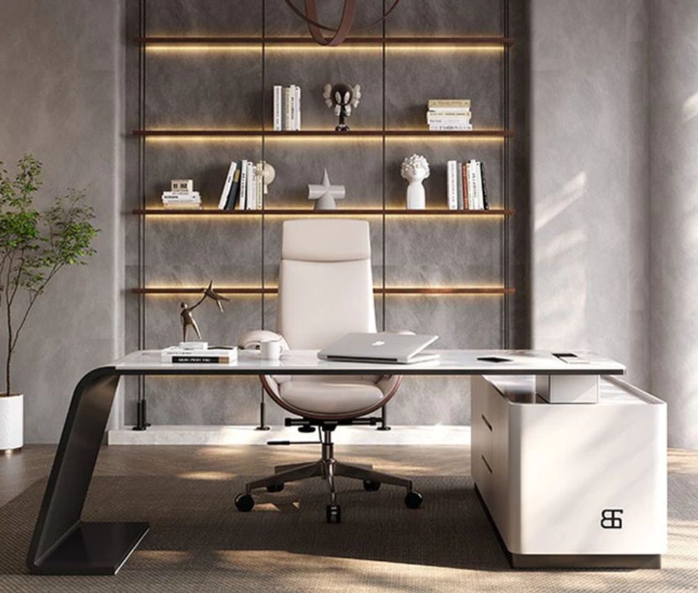 Tấm ốp than tre vân bê tông phù hợp với các văn phòng theo xu hướng industrial