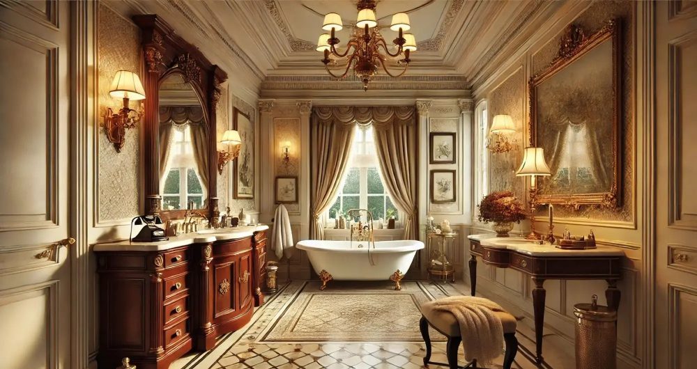 Cách trang trí nhà theo phong cách Cổ Điển cho phòng tắm