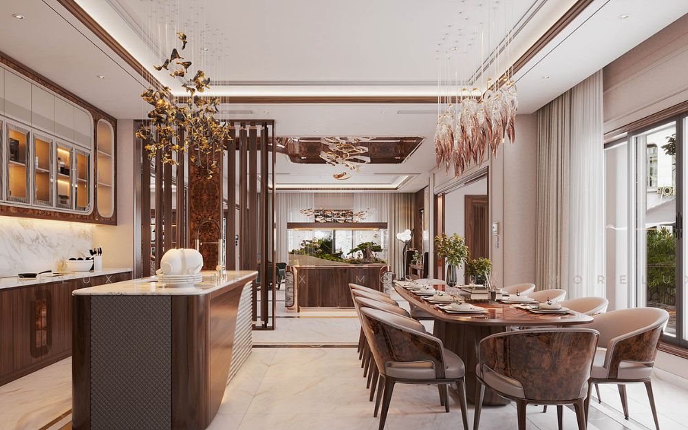 Decor phòng bếp và phòng ăn ưu tiên ưu tiện lợi và sạch sẽ