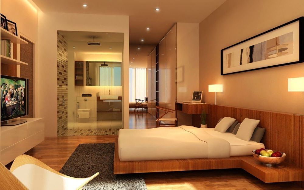 Sử dụng vách ngăn phân tách giường ngủ với nhà vệ sinh