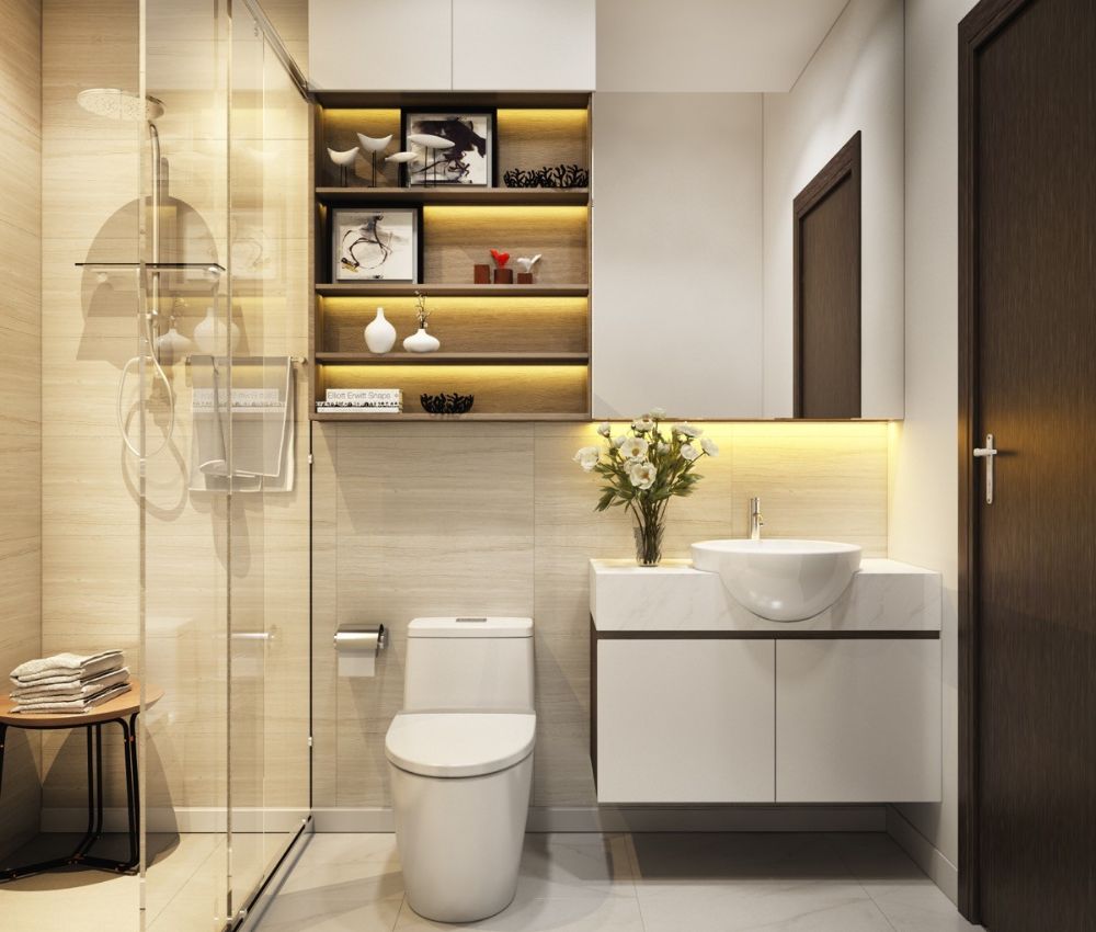 Thiết kế nhà vệ sinh ở các góc khuất, xa khu vực sinh hoạt chính 