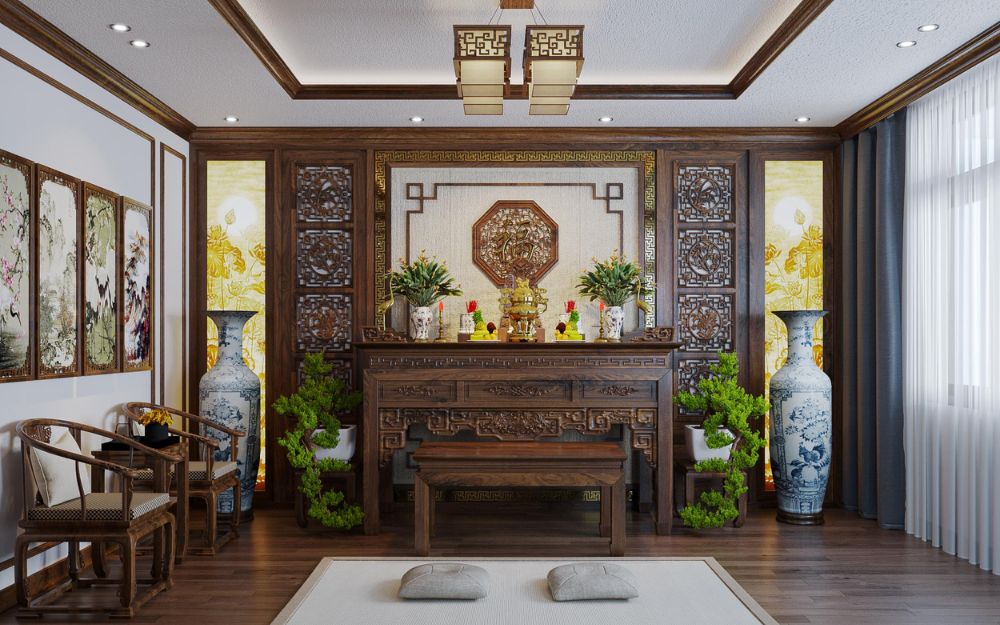 Gia chủ nên đặt bàn thờ tại nơi yên tĩnh, sạch sẽ và trang trọng