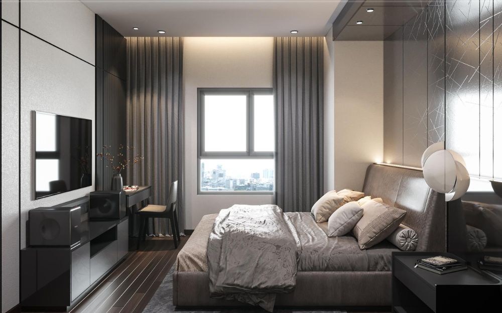 Diện tích phòng ngủ trong căn hộ chung cư được thiết kế theo quy chuẩn