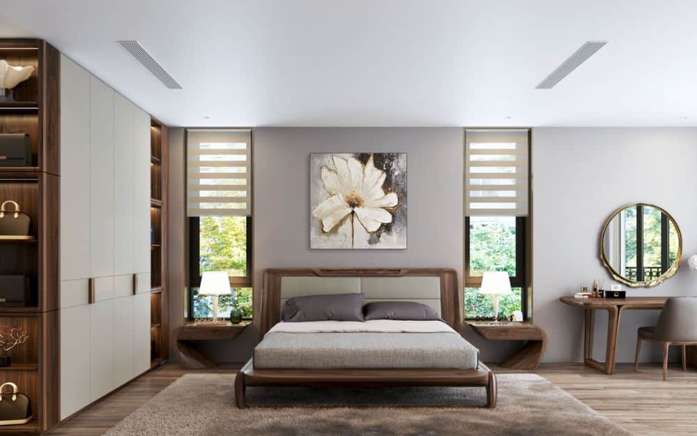 Phòng ngủ cho vợ chồng có diện tích lớn và tích hợp nhiều chức năng