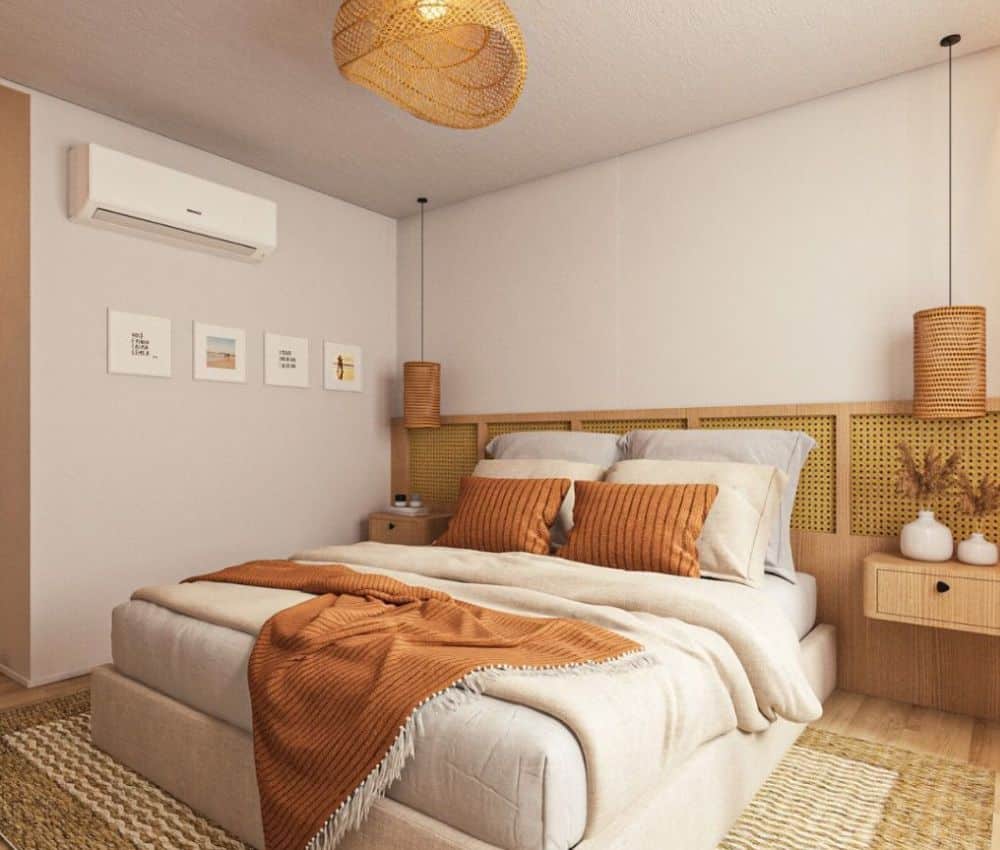 Không lắp điều hòa thổi trực tiếp vào giường ngủ