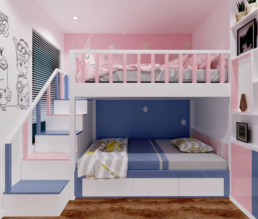 Diện tích phòng ngủ lý tưởng để đặt hai giường tối thiểu là từ 16–20m²