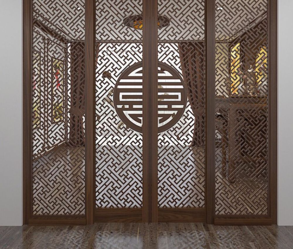 Diện tích phòng thờ là yếu tố quyết định cửa phòng thờ rộng bao nhiêu