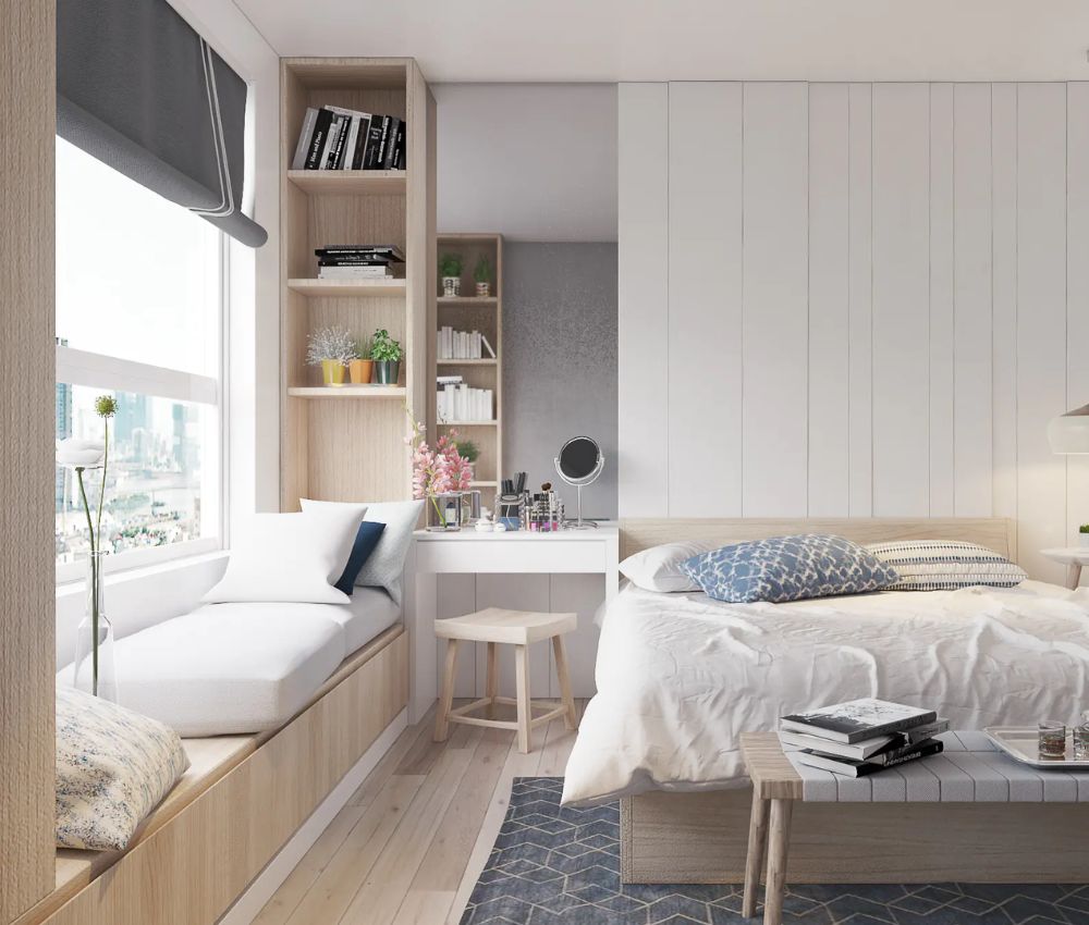 Cửa sổ không nên đặt ngay đầu giường hoặc ngay cuối giường