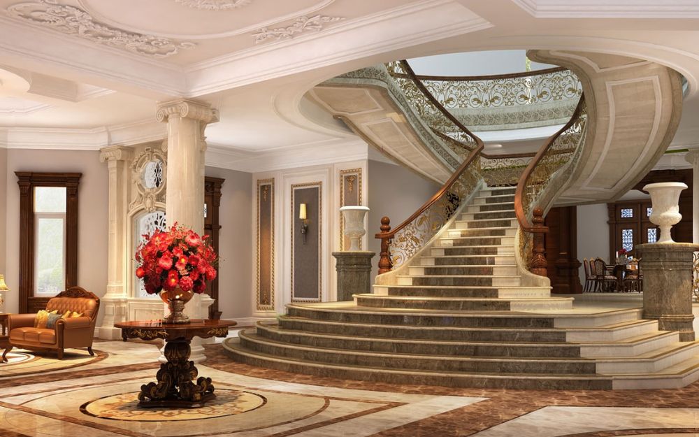 Cầu thang phong cách sang trọng