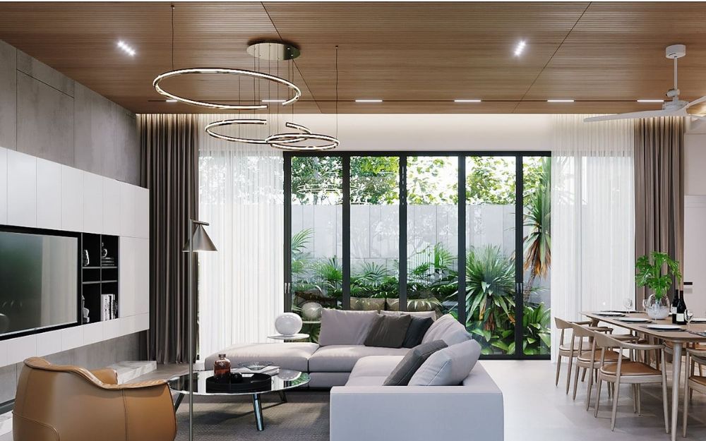 Nhà cấp 4 phòng khách liền bếp phổ biến ở khu vực ngoại thành