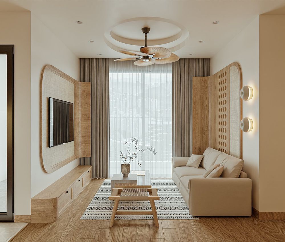 Phòng khách theo phong cách Japandi