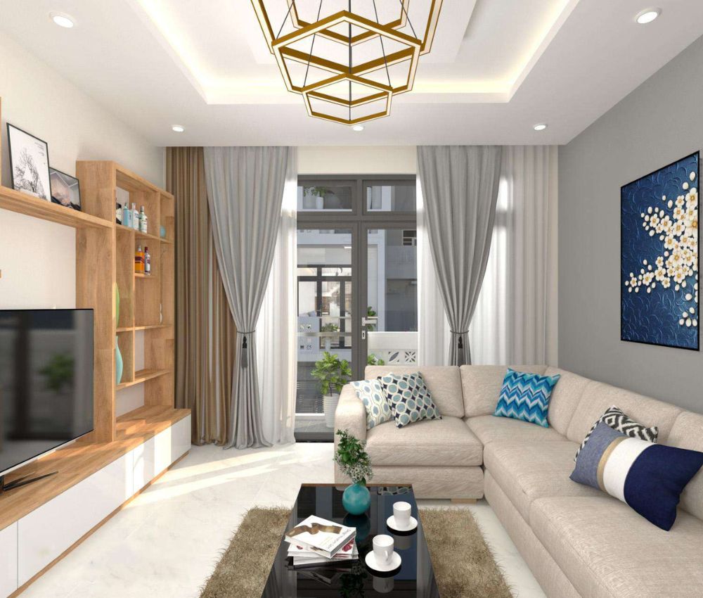 Phòng khách 20m2 không được xem là nhỏ trong tiêu chuẩn nhà ở hiện đại