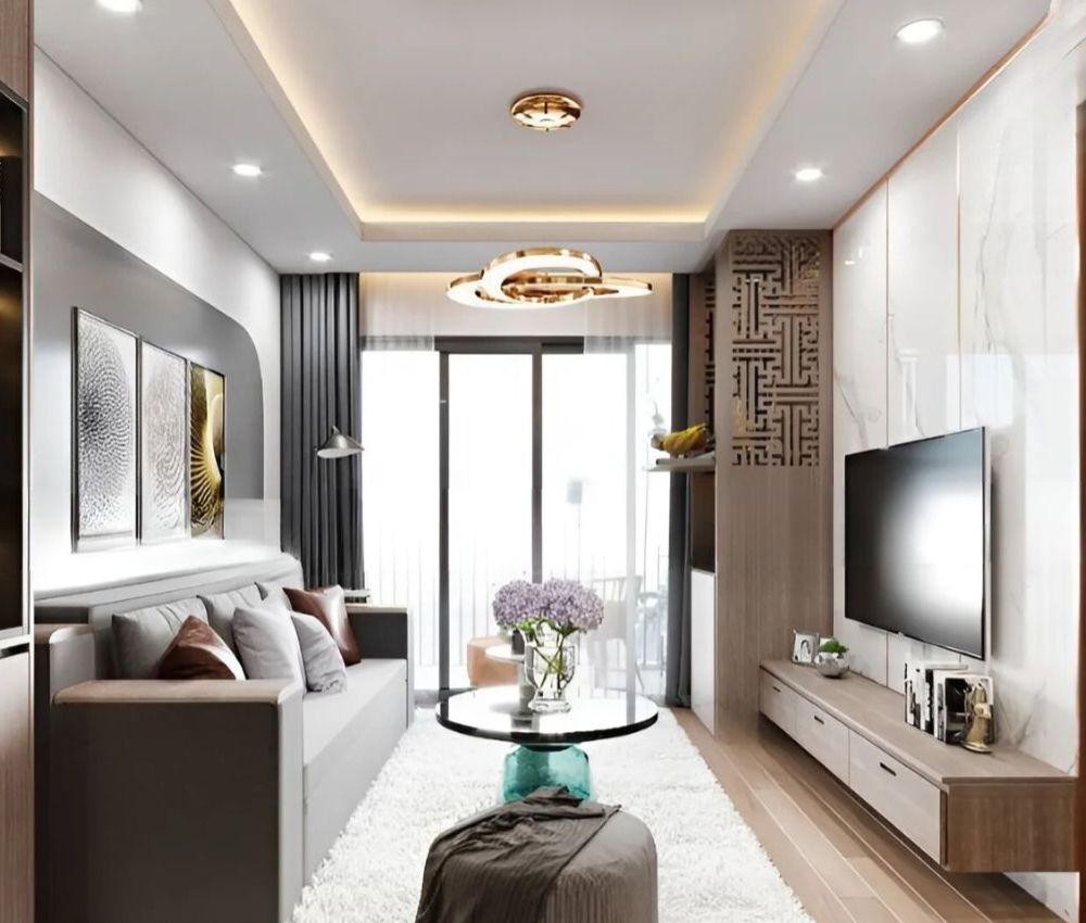 Sử dụng vách kính lớn giúp tăng cảm giác rộng rãi