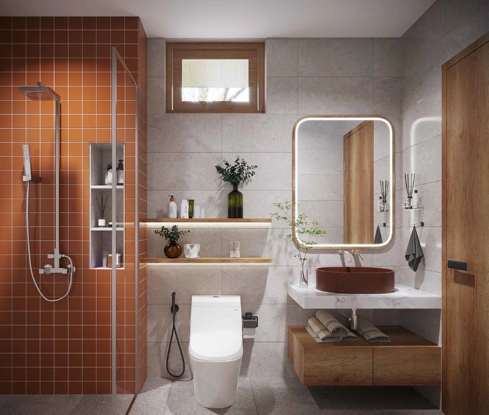 Bồn cầu cần không gian tối thiểu 0,9m × 1,2m