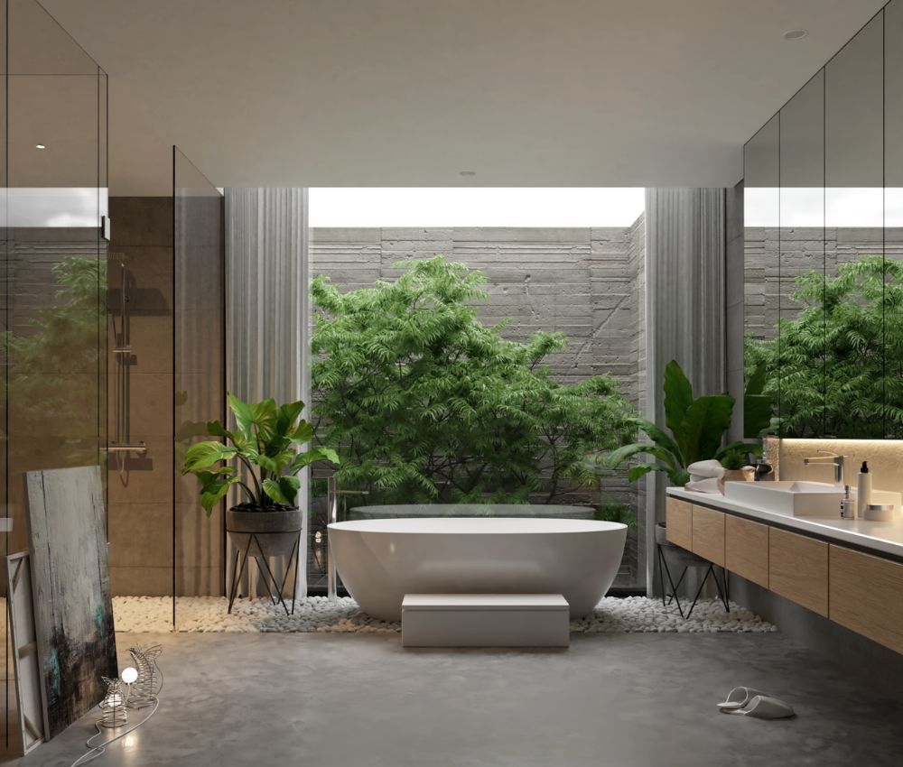 Nhà vệ sinh và nhà tắm trên 7m² thường xuất hiện trong biệt thự