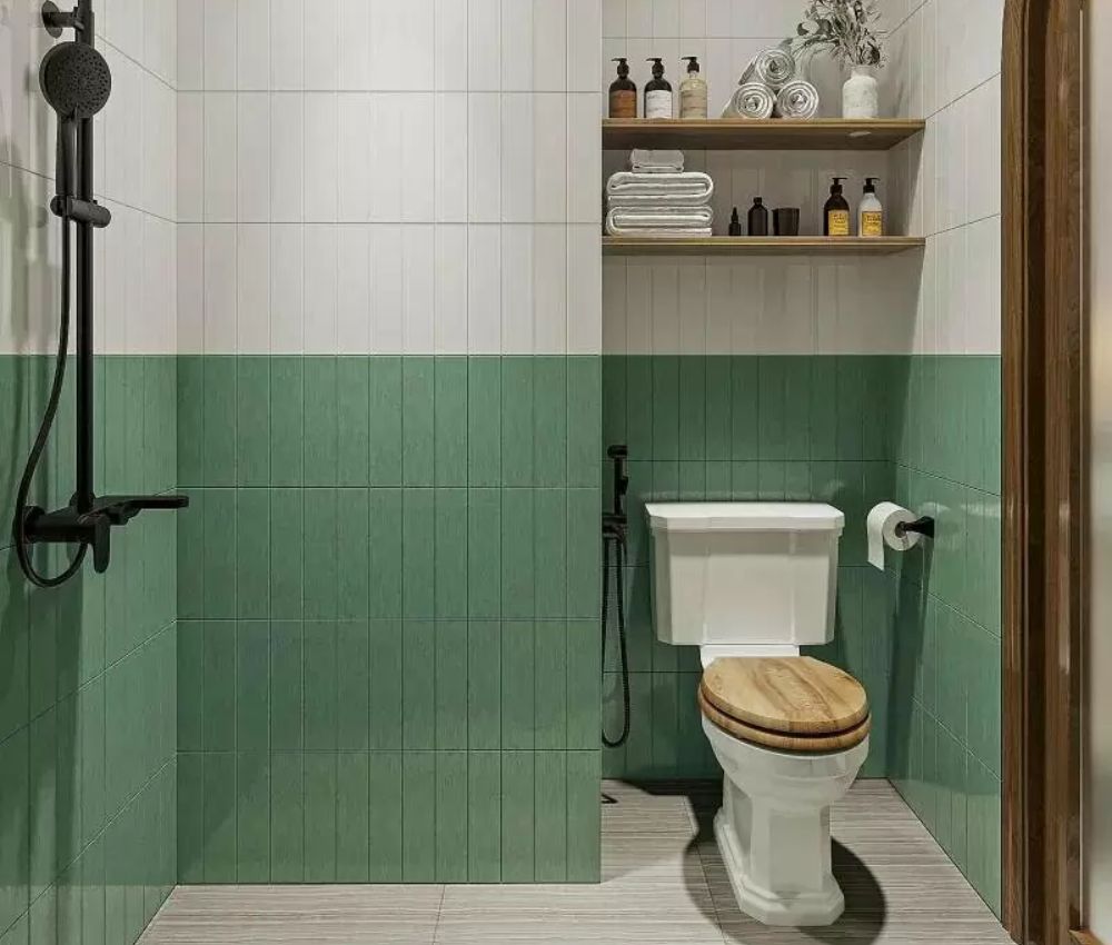 Nhà vệ sinh và nhà tắm có diện tích từ 2m² - 3m² chỉ đáp ứng các chức năng cơ bản