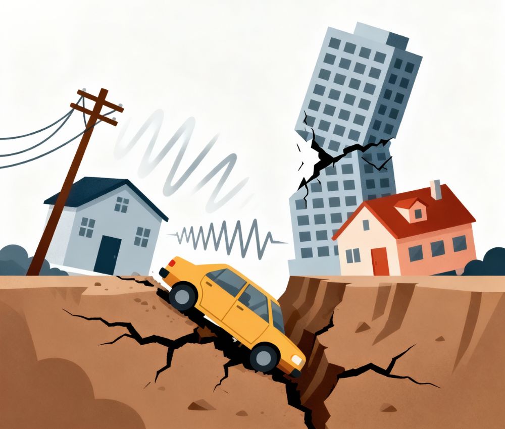 Động đất nhẹ có thể gây nứt ngang tường nhà