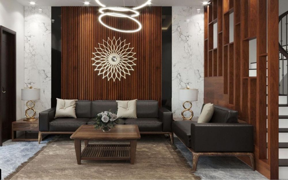 Giá tấm ốp cho phòng khách phụ thuộc vào nhiều yếu tố