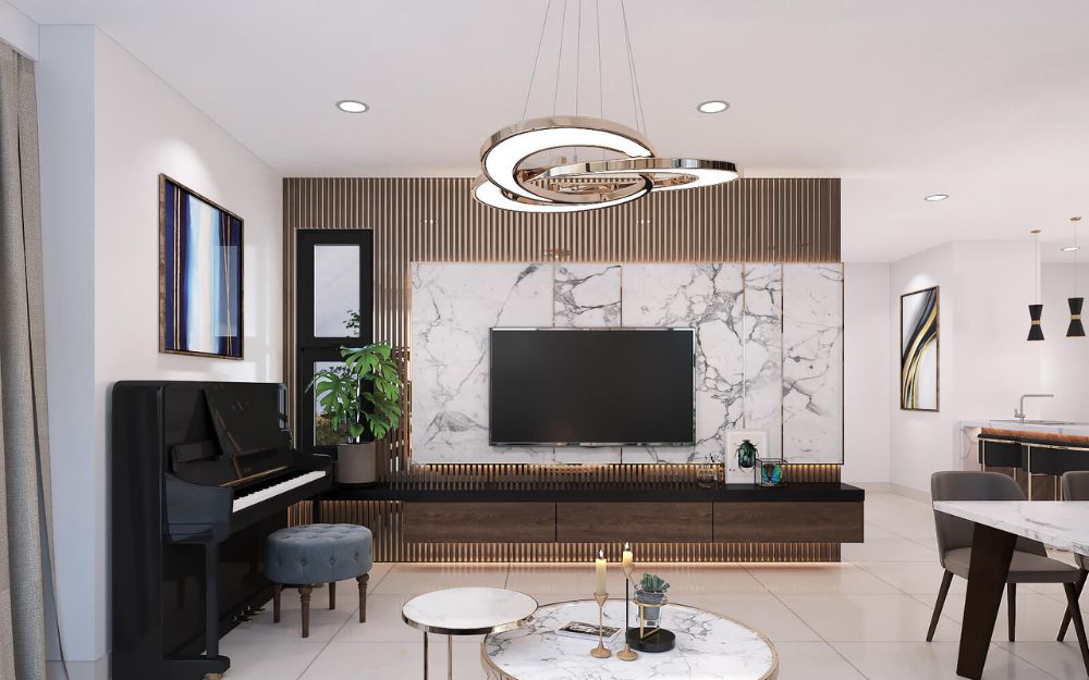 Mẫu ốp vách gỗ cho chung cư