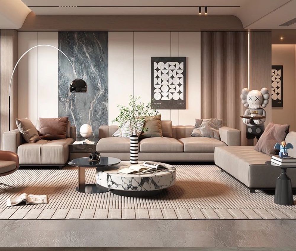 Ốp vách gỗ cho phòng khách giúp tăng tính thẩm mỹ