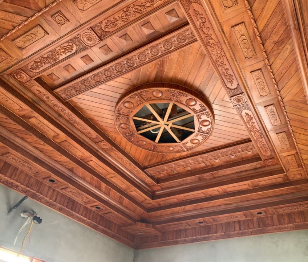 Thi công trần thạch cao hoặc trần giả để che phủ hoàn toàn xà ngang