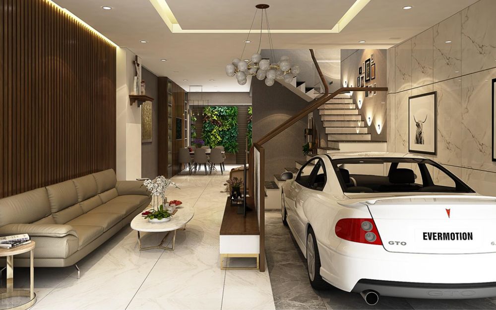 Để xe ô tô ở phòng khách có thể gây ô nhiễm không khí