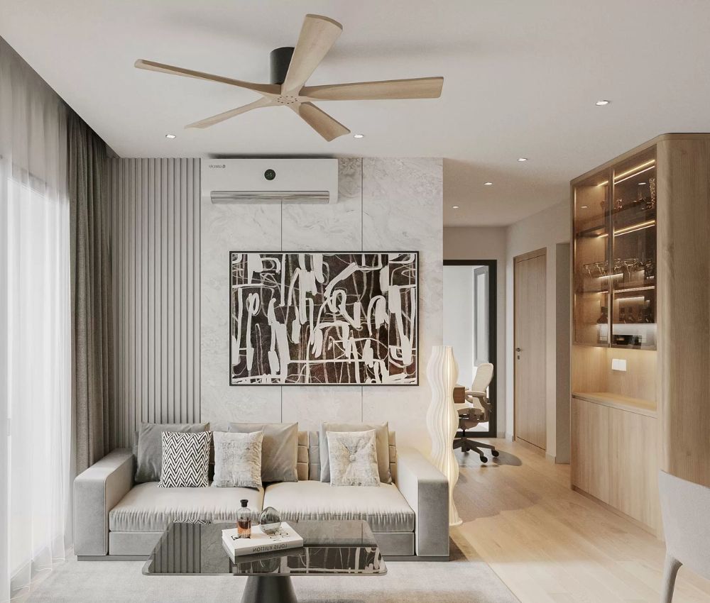 Vách ngăn phòng khách và phòng ngủ