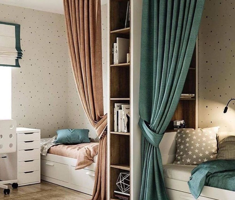 Mẫu vách ngăn kết hợp kệ sách