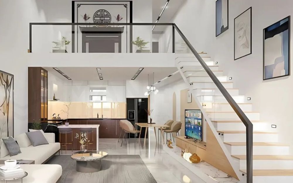 Thiết kế thêm gác lửng là giải pháp tối ưu để tăng diện tích sử dụng