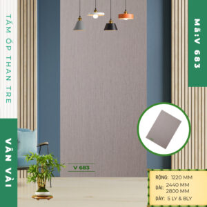 Tấm ốp than tre vân vải V 683 - Ảnh 2