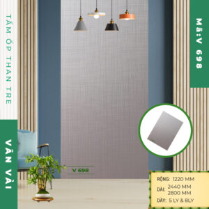 Tấm ốp than tre vân vải V 698 - Ảnh 2