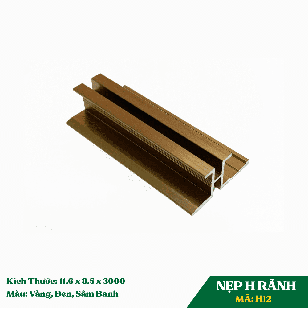Nẹp H Rãnh H12